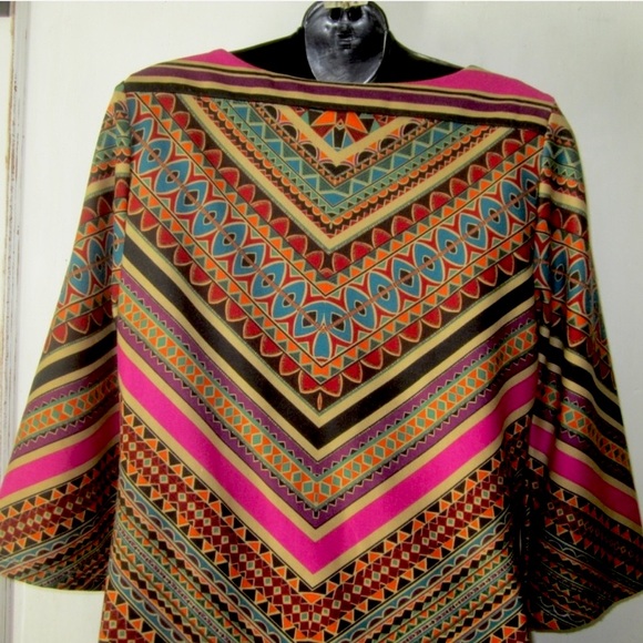 Intage Beige by eci geometric sleeved dress sz 4 - Picture 6 of 8